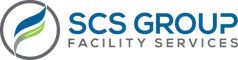 A blue and black logo for the scs group.